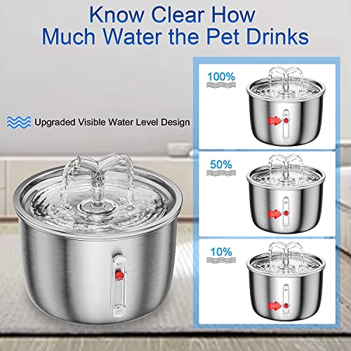Fuente de agua para gatos acero inoxidable 2L miniatura 4