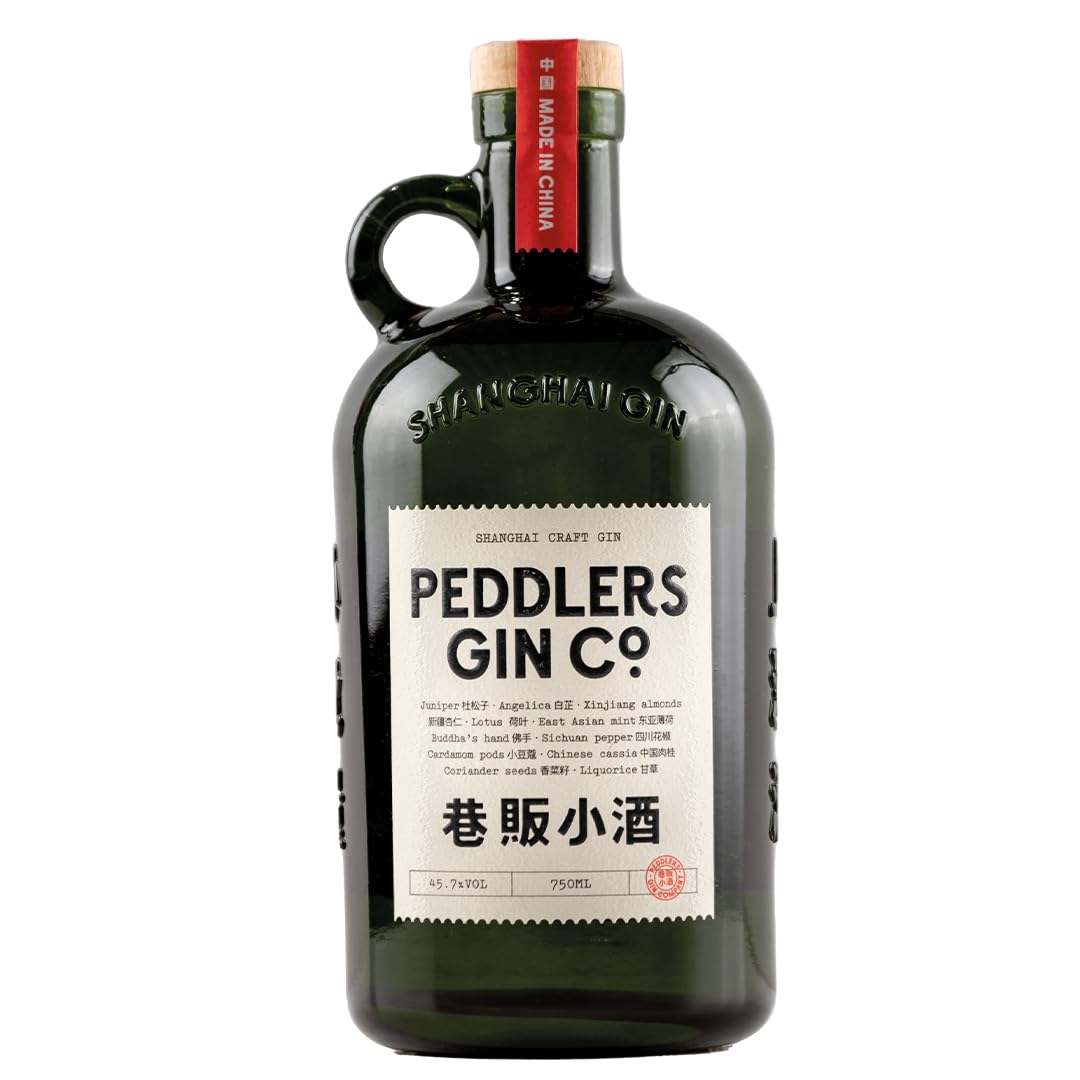 Peddlers Gin 70cl, 45.7% ABV | Shanghai Craft Gin London Dry Style | Rare Chinese Botanicals Sichuan pepper & Buddha's Hand | Proudly Made in China |