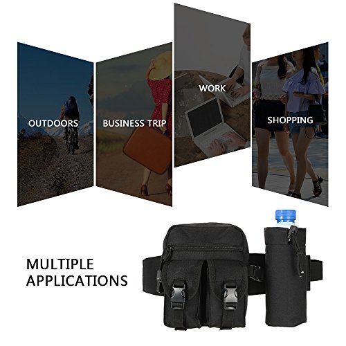 Gainty Bolsa Molle Bolsa Cintura Pacote Fanny Caminhada Pesca Caça Sacos de cintura Bolsa de cintura