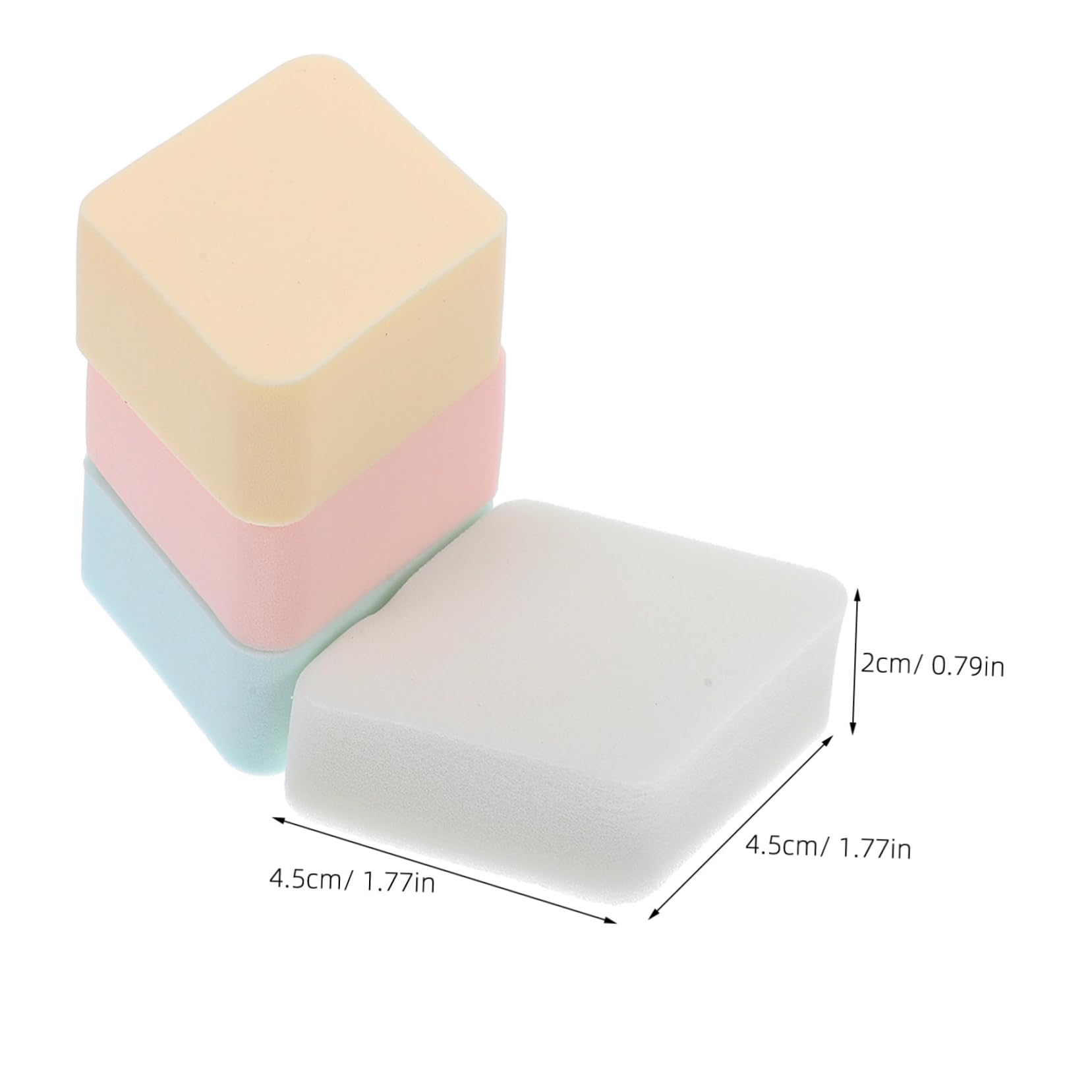 WOFASHPURET Makeup for Face Powder 12pcs Rhombus-shaped Powder Applicators Portable Facial Makeup Pad