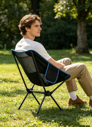 Silla plegable portátil para camping Wind Tour para uso al aire libre malla negro miniatura 5