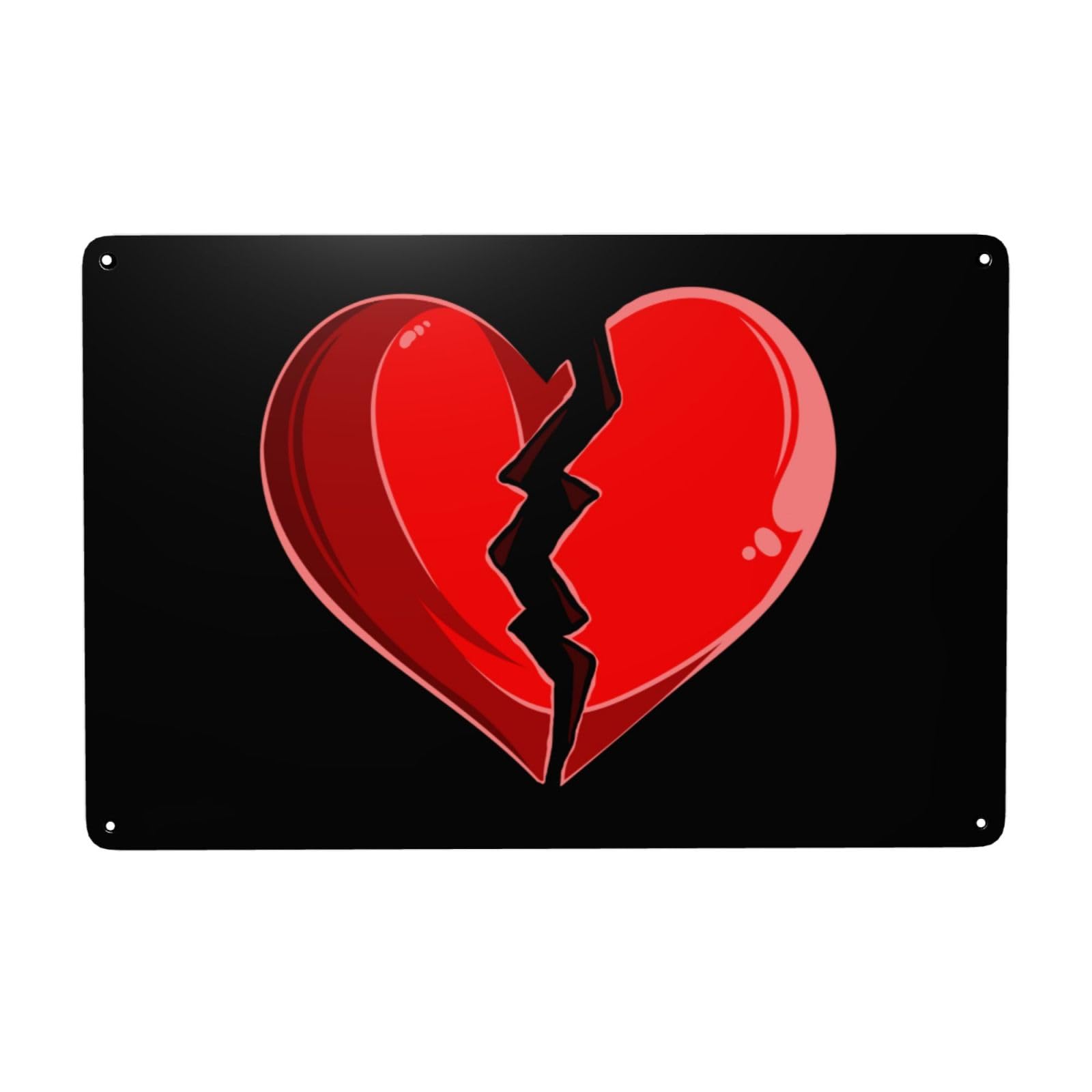 Amazon.com: Romantic Red Broken Heart Tin Signs 8x12 Inch Funny