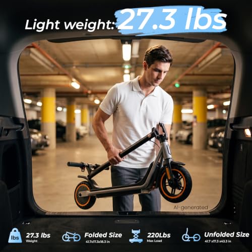 Image of Electric Scooter - Electric Scooter Adults, 1000W /500W Motor, 25 /21 /18 MPH, 10'' /8.5'' Tires, 28 /23 /21 Miles, APP Control, Dual Brake, Long Range Electric Scooter for Gift