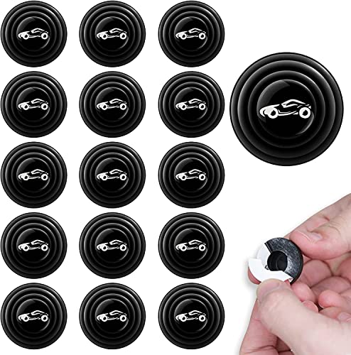 Recab Car Door Shock Absorber Car Door Protector Stickers, Buffer Bumper Cushion Car Door Shock Absorbing Silicone Gaskets Automotive Door Gasket 16PCS