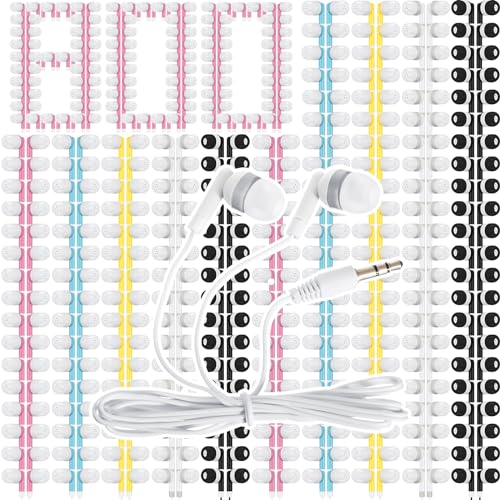 Image of Kigeli 800 Packs Wired Earbuds Bulk, Colorful