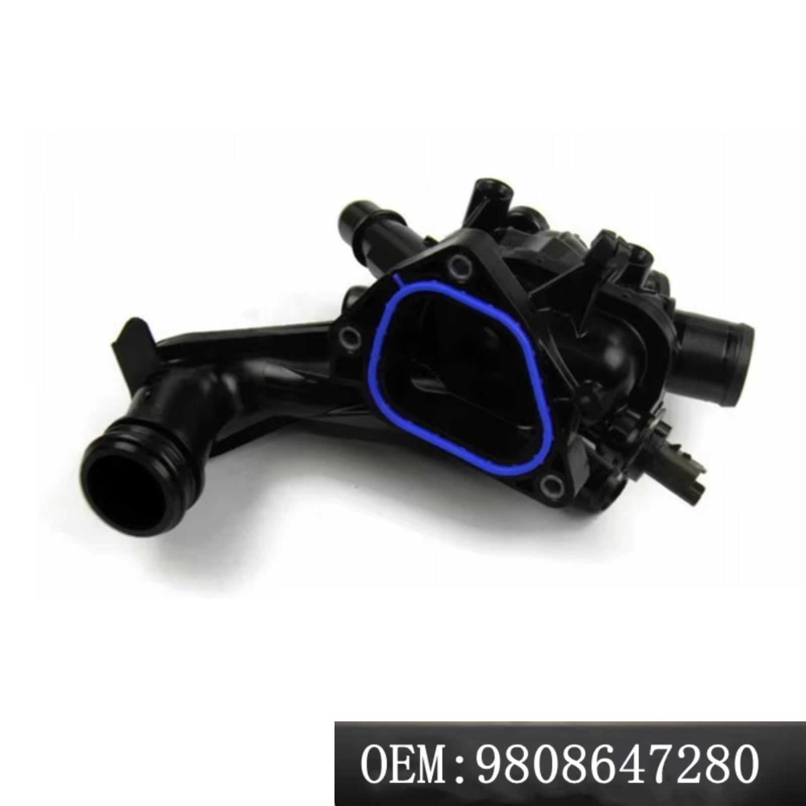 Automatyczny termostat montaż termostatu obudowa regulatora płynu chłodzącego termostaty wlot wody 9808647280 V758807580 do Citroen dla C4 C5 1,6 THP VTI