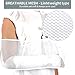 YAVOUN Breathable Mesh Arm Sling for Shower - Adjustable, Slings for Torn Rotator Cuff Injury, shower sling for shoulder - Right Left Arm for Men Women (White)