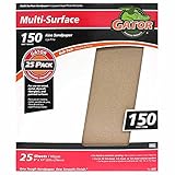 Gator 9' x 11' Multi-Surface Sanding Sheets, 150 Grit,...