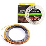 Angler Dream Gold Fly Line 90/100FT Weight Forward Floating 2 3 4 5 6 7 8 9WT Fly Fishing Line (ORANGE + GRAY, WF4F -90FT)