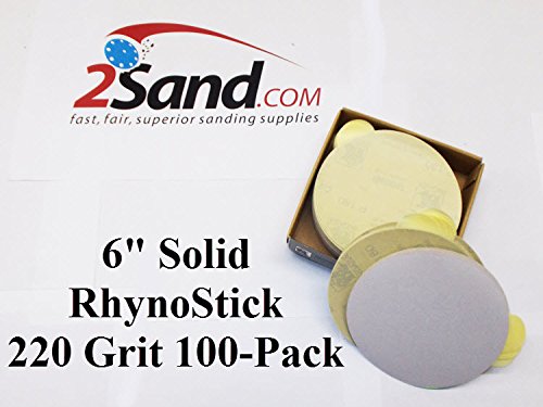 Indasa 6" Rhynostick Whiteline PSA Solid Sanding Discs, 60 Series 220
