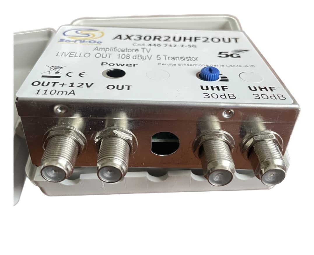 Amplificateur d'antenne TV de poteau 5G 34dB 2 sorties, niveau de sortie 110dBµV