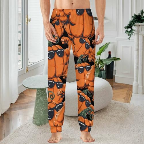 Muscular Pumpkin Trainer Men's Pajama Bottoms Sleep Lounge Soft Comfy Pants Sleepwear2