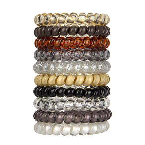 Lindo Large SwirlyDo Hair Ties (10pcs - Neutral)