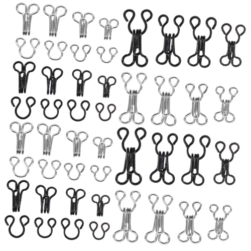 ARTIBETTER 50 Pcs Underwear Button Hooks and Eye Trousers Key Closure Pants Hooks Hook and Eye Sewing Hooks and Eyes Sewing Stitch Sewing Pant Hook Fastening Accessories Clips for Fabric Snap