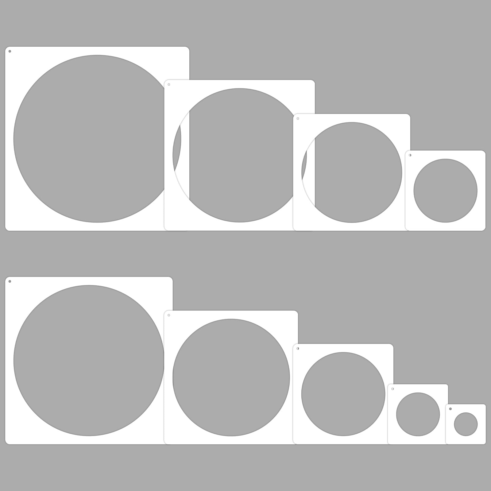 9 Pcs Circle Template Circle Round Stencil Templates for Drafting for Office and School Building Formwork Drawings Templates, Large and Small Size (