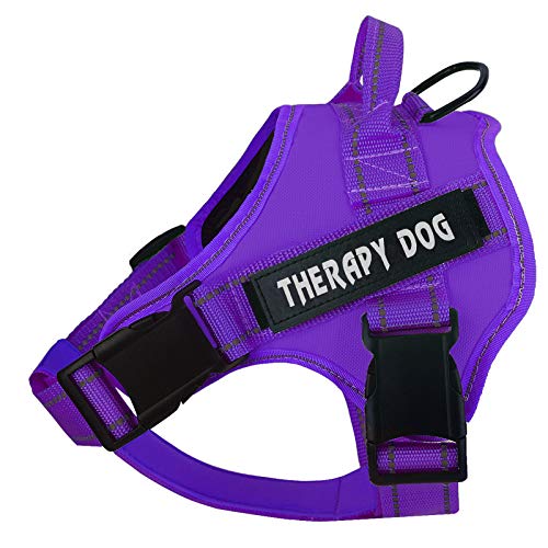 voopet No Pull Service Dog Harness,Therapy Dog Vest Harness with Reflective Straps,Lightweight Breathable and Adjustable Pet Halters,Easy On and Off Pet Vest Harness for Small Medium Large Dogs