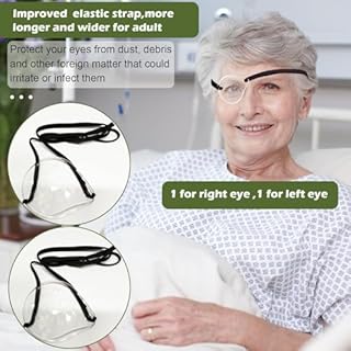 FSJLT 2 Pack Clear Eye Shield after Cataract Surgery,Hard Cataract Eye Patch Plastic Cover For Sleeping,Breathable Eye Protection Guard with Extended Elastic Strap for Surgery