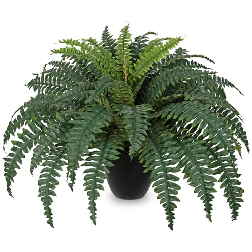 Hollyone Artificial Large Fern Boston Potted Plant...