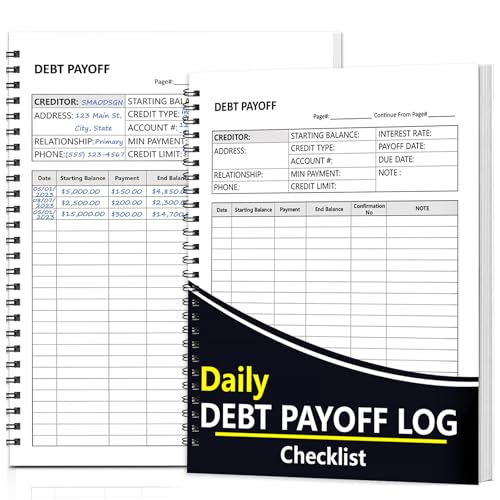 Debt Payoff Planner Spiral Bound Letter Size Debt...