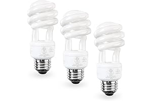SLEEKLIGHTING 13W 120VAC 60Hz CFL Light Bulbs: Pack of 3 5000K Daylight Bulbs