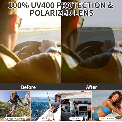 Clip On Sunglasses for Father Sun Shades Anti-Blue Light Flip Up Polarized Sunglasses Clip onto Eyeglasses Over Prescription Glasses4