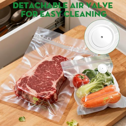 Image of Reusable Vacuum Sealer Bags for Food, 30 Small (8.7 x 11.8 in, 11.8 x 13.8 in) Food Storage Bags, Freezer, Microwave, Odor-Resistant, Leak-Proof, Fit with Compact Vacuum Sealers