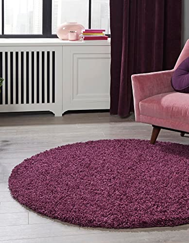 image for Unique Loom Solo Solid Shag Collection Area Modern Plush Rug Lush & So