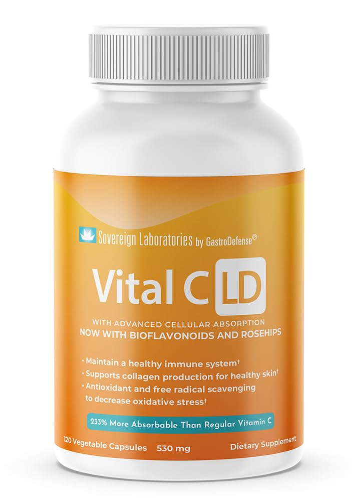 Vital C-LD - Enhanced Liposomal Vitamin C - 530mg Capsules - 120 Count