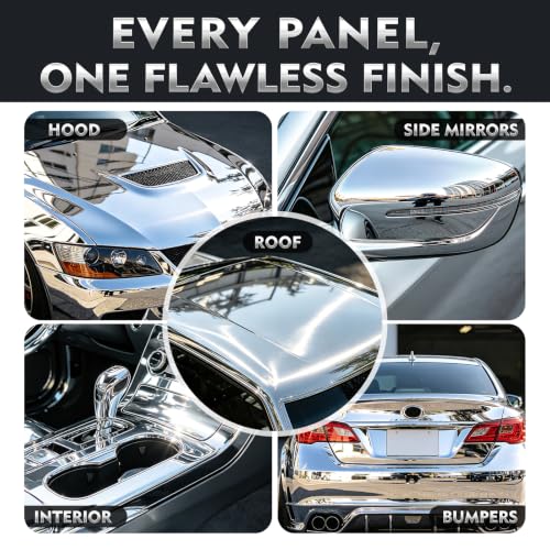 Image of VINYL FROG Car Wrap Vinyl 30x305cm Chrome Mirror Silver Self Adhesive Film DIY Decals Roll Air Release Technology