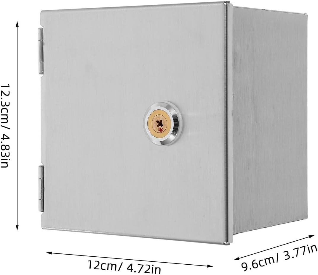 Ciieeo Stainless Steel Locking Outlet Enclosure Heavy Duty Socket Protector for 86 Type Wall Switches Anti-theft Electrical Outlet Lock Enclosure Suitable for Outdoor and Industrial Use