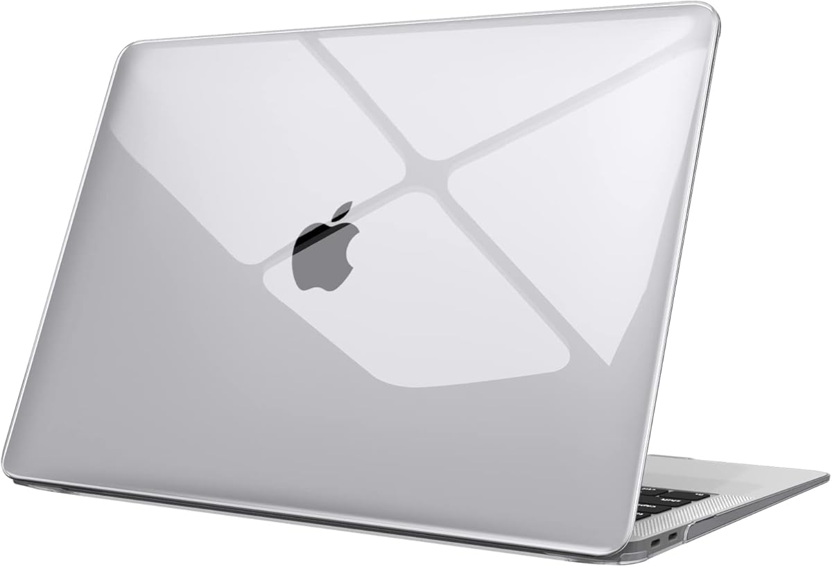 FINTIE Coque Compatible avec MacBook Air 13 M1 (A2337) / MacBook Air 13 2020 2019 2018 (A1932 / A2179) - Etui Rigide Housse de Protection en Plastique Mince Dur, Transparent Cristallin