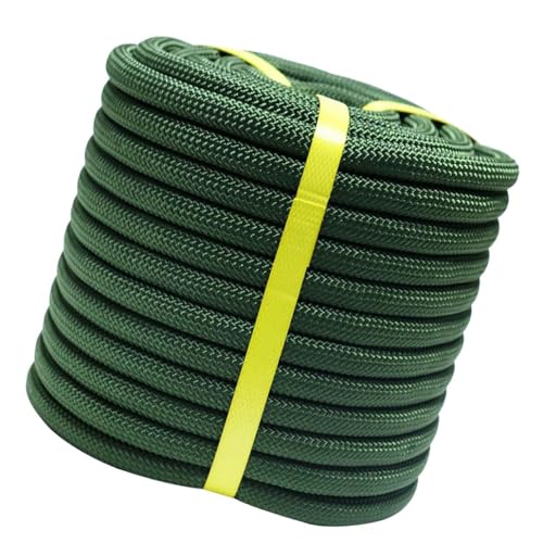 Cuerda de poliéster trenzada doble, 1,27 cm de grosor, 100 m de longitud, resistencia de 6000 libras, cuerda de tracción multiusos para camping, vela, patio, tendedero, agrupación
