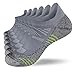 Produktbild Fioboc Sneaker Socken 5 Paare Kurze Sportsocken für Herren & Damen - Atmungsaktiv, Antirutsch, Schnell Trocknen Premium Laufsocken Freizeit Halbsocken Unisex (Grau, 35-38)