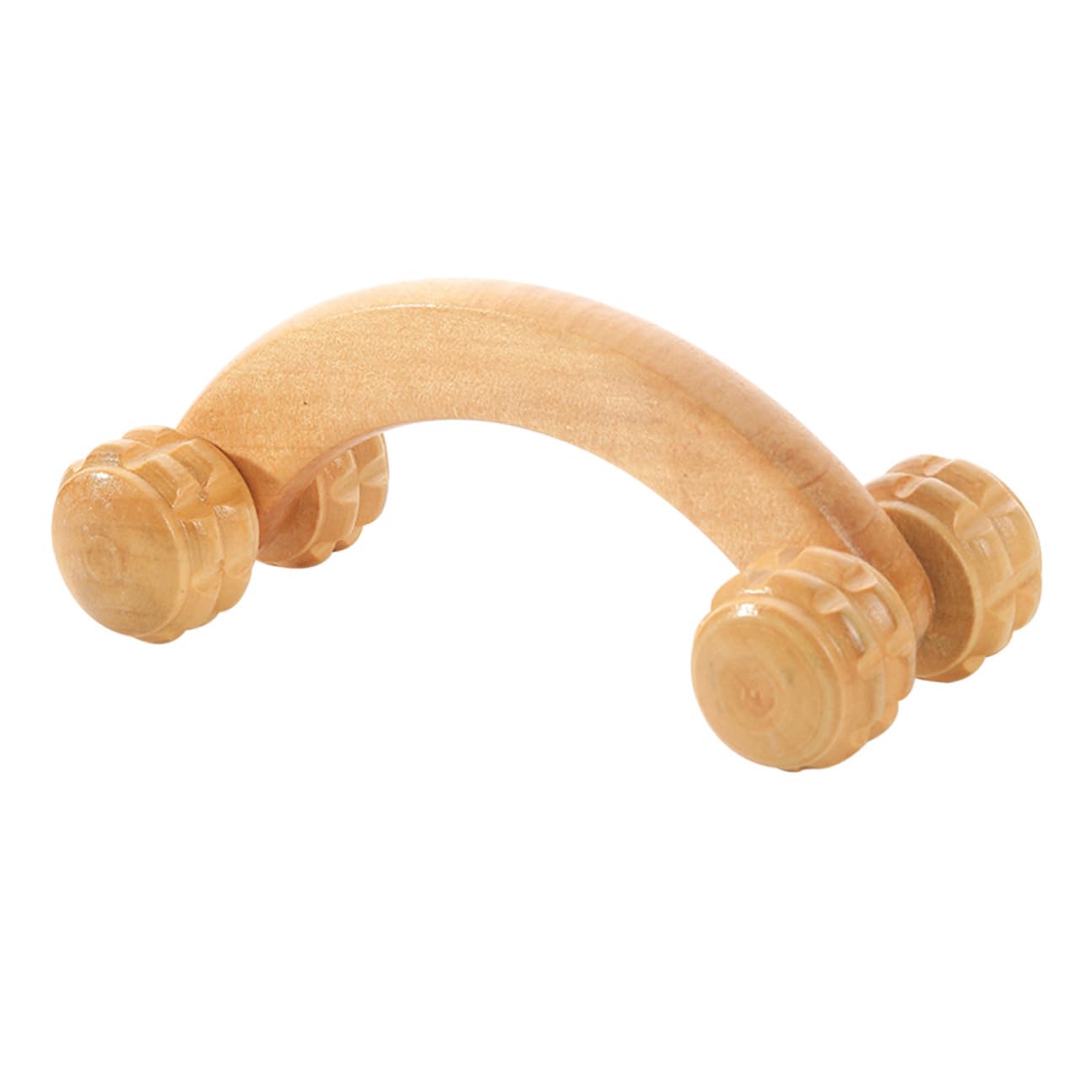 Milisten Rodillo Masajeador de Madera con Cuatro Ruedas Masaje Manual para Cuello Espalda y Cuerpo Herramienta Portátil para Relajación y Estiramiento Casa Oficina o Viajes