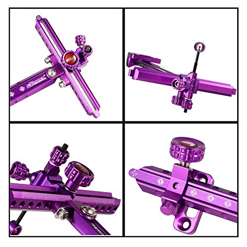 Soohupet Archery Recurve Bow Sight Accessories T Shape Archery Shooting Target Sight Adjustable Bowsight With Optical Fiber Pin Sight For Target Practice (Blue) #TOP2