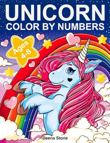Unicorn Color By Numbers: Coloring Book for Kids Ages 4-8