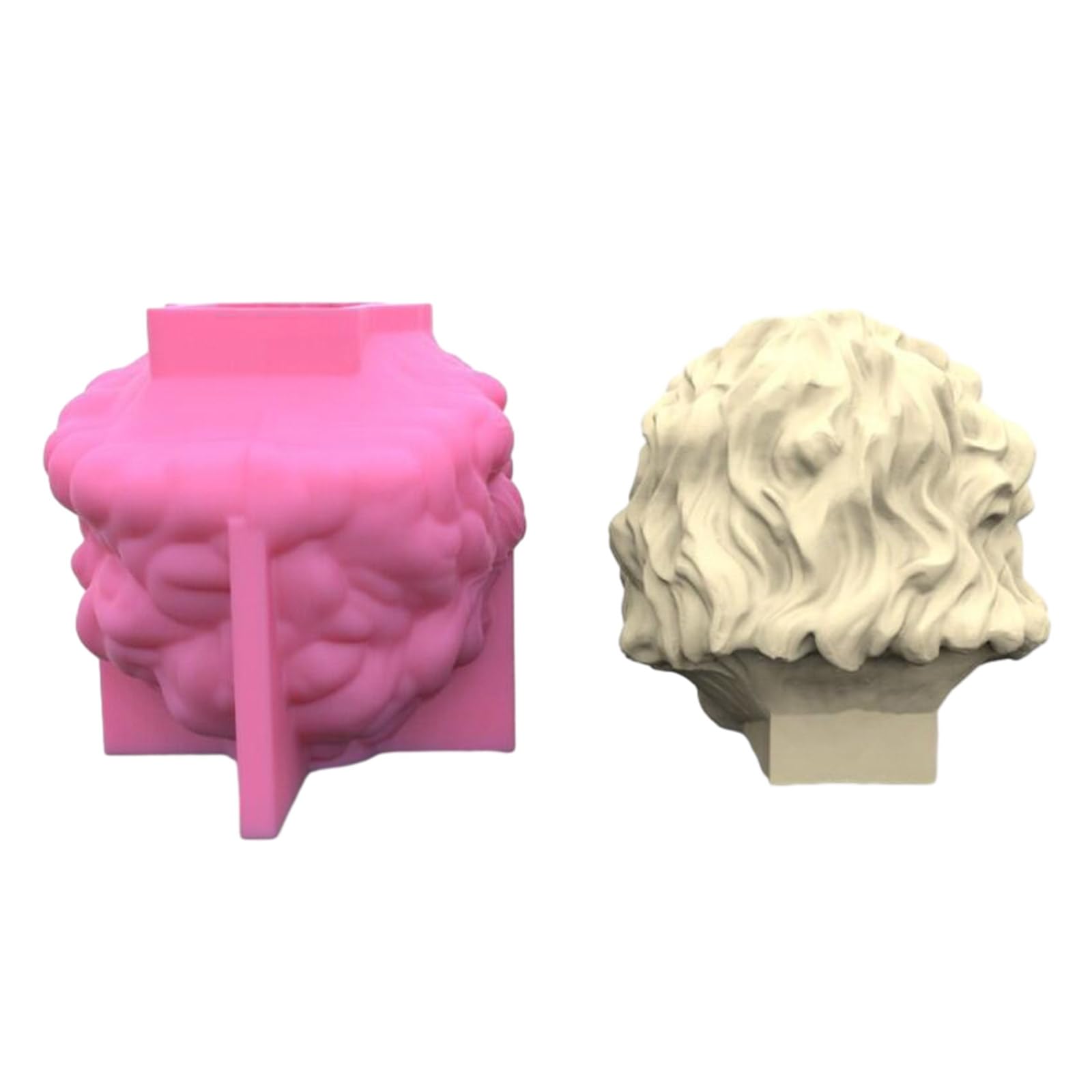 Kadagg Lion Heads Decoration 3D Candle Soap Mould Candle Epoxy Mold Handmade Candles Wax Soap Molds for Decoration Silicone