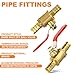 GASHER 3PCS 5/16 Inch Heavy Duty Brass Ball Valve Hose Barb with 180 Degree Operation Handle