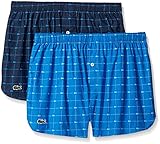 Lacoste Men's Authentics Woven Boxer Short (Pack of 2)
