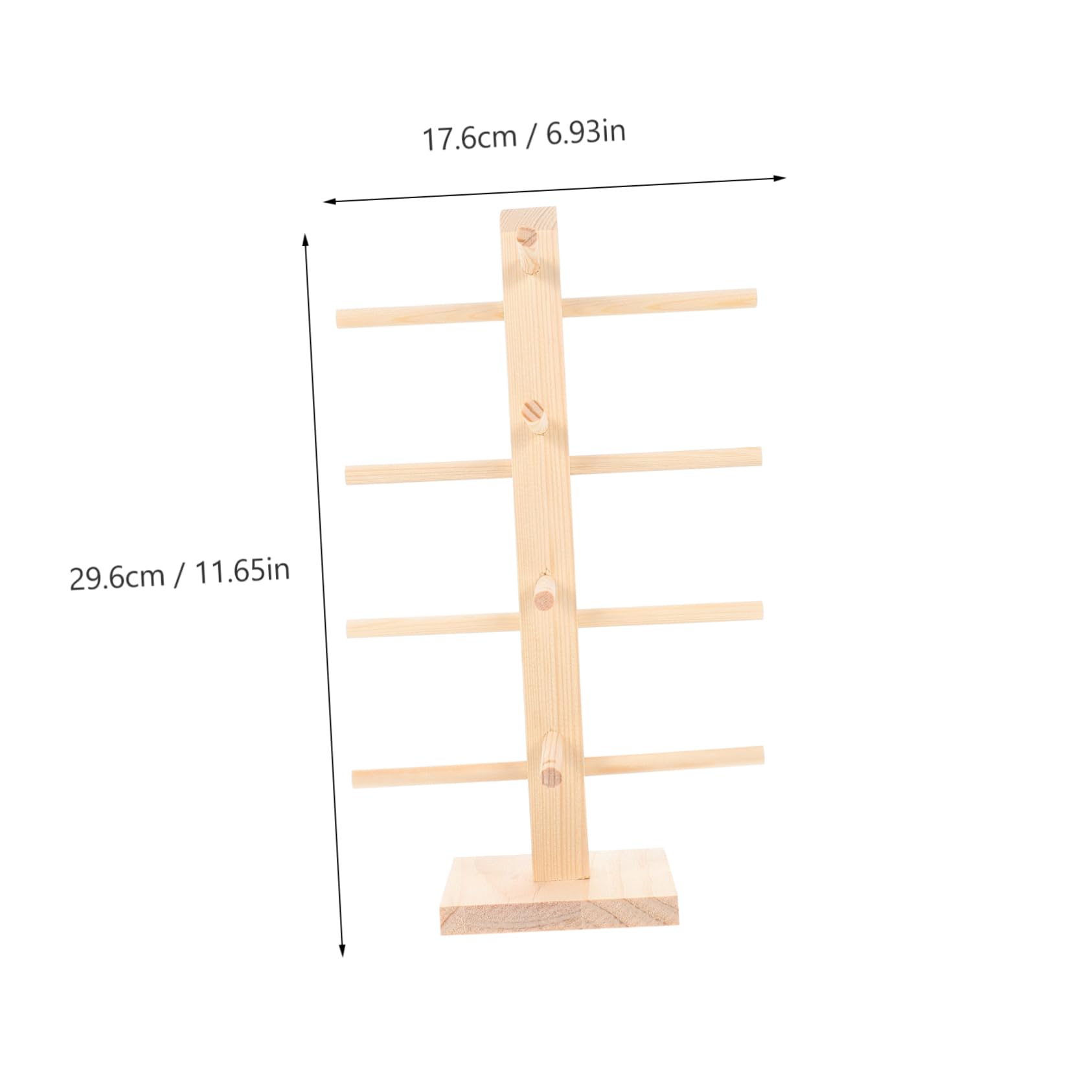 Didiseaon Pine Wood Sunglasses Rack 4 Slot Display Stand Eyeglasses Storage Practical and Stylish
