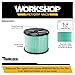 WORKSHOP Wet/Dry Vacs Vacuum Filters WS13045F2 HEPA Media Filter For Shop Vacuum Cleaner (2pk - HEPA Media Filter For Wet/Dry Vacuum Cleaner) Fits WORKSHOP 3-Gallon to 4.5-Gallon Shop Vacuum Cleaners