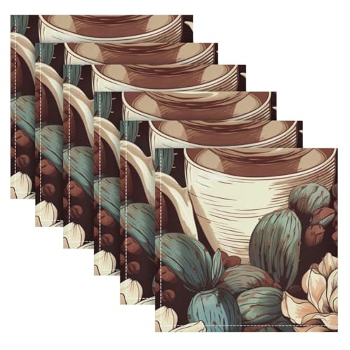 Servilletas de Tela Set de 6 Multicolor 50.8x50.8 cm miniatura 6