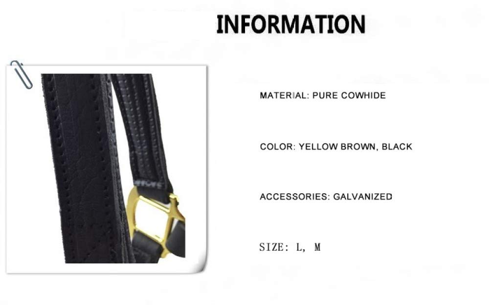 Bridas Cabestros Ecuestres De Caballo Ajustables Y Brida De Caballo Halter con Y Cinturón De Rienda Fijo,Black-L