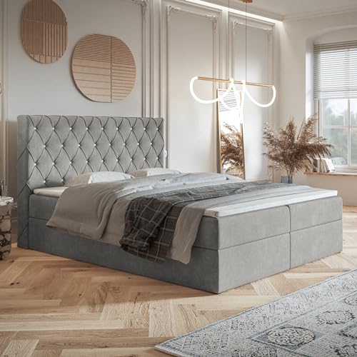 MOTIVENA Alfa Boxspringbett 180x200 - Mit Matratze H3 & Topper