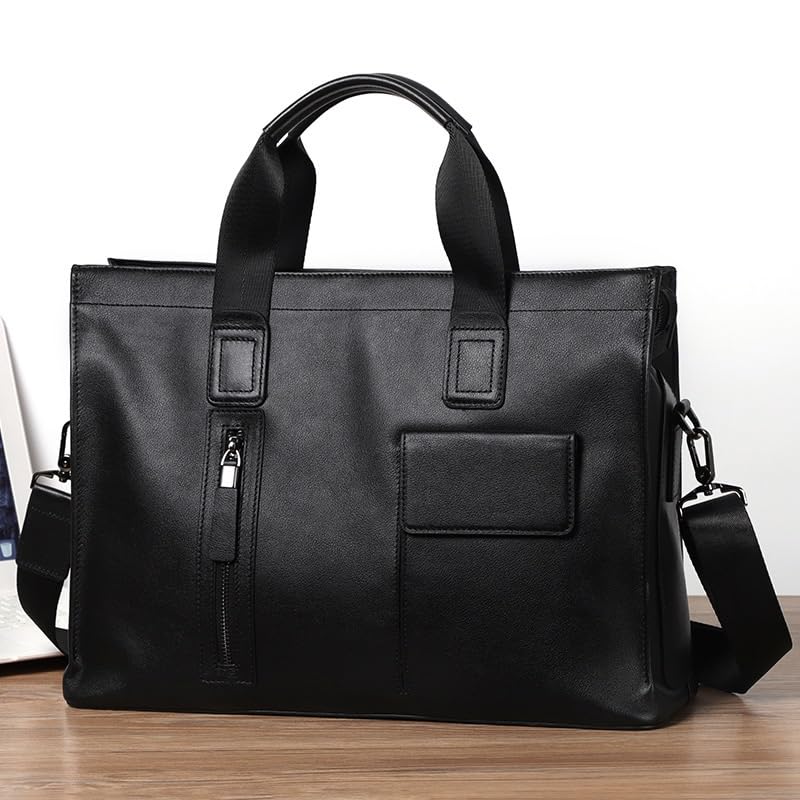 Men's Handbag Top Layer Cowhide Briefcase Men Shoulder Messenger Bag Suitable for Laptop Bags4
