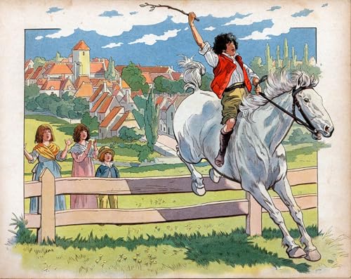 Affiche Joachim Murat gravure enfant sur animal impression sur toile en grand format 60x90cm