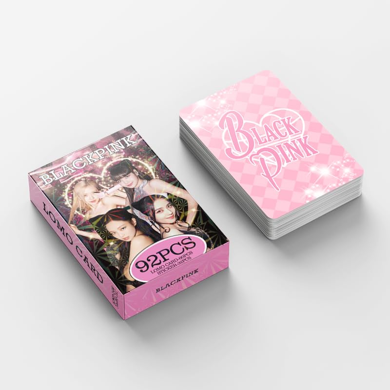 iFii Kpop BP Lomo 92 Pack Black and Pink Photocard, 6x9cm Black