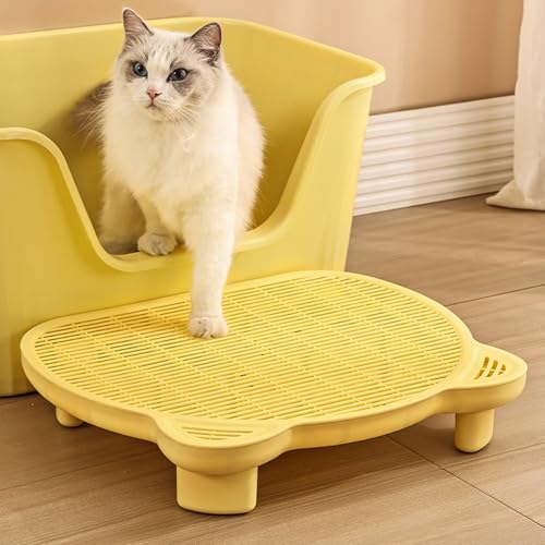 Image of SpaceTime Cat Litter Mat Litter Trapping Mat,20.08 inchx15.94 inchx3.54 inchLarge Dual-Layer Cat Litter Box Mat for Kitty,Floor Protection,Waterproof Urineproof(Yellow)