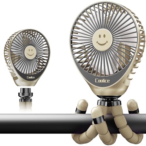 Image of Stroller Fan Clip on for Baby, 30Hrs Removable Baby Fan for Stroller and Car Seat, 3 Speeds Baby Stroller Fan, Rechargeable Portable Fan for Stroller with Flexible Tripod for Camping, Hiking and Beach