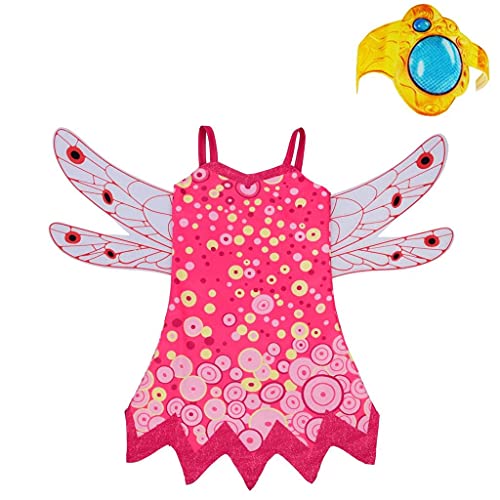 Lito Angels Déguisement Robe Mia et Moi Enfants Filles Costume Halloween avec Ailes et Bracelet,...